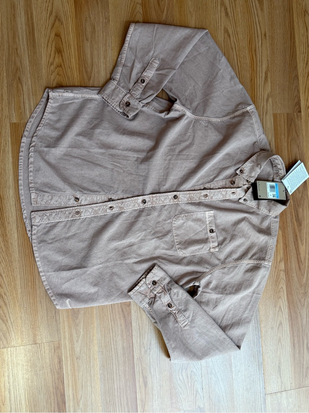 Nike life Oxford Light Taupe Button down long sleeve shirt